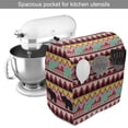 thumbnail image 2 of Animal Stand Mixer Cover, Abstract Pattern of an Animal Silhouette on a Background of Zigzags, Kitchen Appliance Organizer Bag Cover with Pockets, 5 Quarts, Vermilion and Multicolor, by Ambesonne, 2 of 4