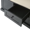 thumbnail image 6 of Stylish Hall Tree, 47.2" Coat Hanger, 3-in-1 Multiple Functions Entryway Bench with 3 Open Storage Shelves, 3 Metal Double Hooks and Shoes Storage Space, for Livingroom Hallway, Black, 6 of 7
