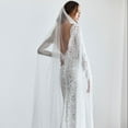 thumbnail image 4 of Pearls Bridal veil with comb wedding veil ivory, 4 of 5