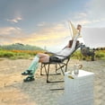 thumbnail image 4 of Heavy Duty Camping Directors Chair,Oversized Portable Folding Chair with Side Table,Pocket for Beach,Fishing,Trip,Picnic,Lawn, 4 of 6