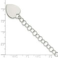 thumbnail image 2 of Sterling Silver Engraveable Heart Childs Bracelet QG1451, 2 of 6