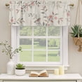 thumbnail image 3 of 2 Pack Valances for Windows, Country Flowers Window Valances for Living Room/Bedroom/Bathroom, Farmhouse Botanical Branches Bird Light Filtering Kitchen Curtain Valance Window Treatment 60"W x18" L, 3 of 9