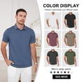 thumbnail image 3 of QDG Men's Short Sleeve Polo Shirts Casual Collared Comfortable Fit Ideal for Daily & Golf Wear, 3 of 8