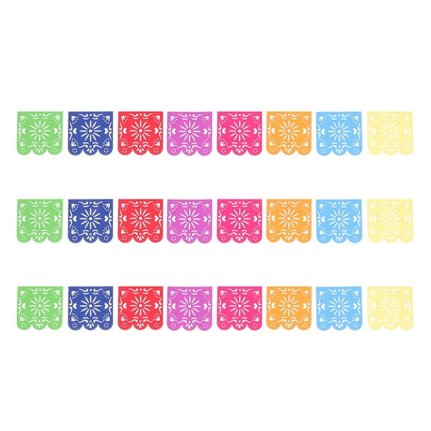 1 juego de pancartas mexicanas de fieltro para decoración de fiestas del Día de Muertos, coloridas pancartas colgantes para decoración de fiestas con temática mexicana
