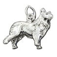 thumbnail image 1 of Sterling Silver 18" .8mm Box Chain 3D Collie Dog Breed Pendant Necklace, 1 of 2