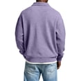 thumbnail image 3 of LEKWK Mens Henley Shirts Loose Fit Collared Long Sleeve Shirts Waffle-Texture Casual Shirts Solid Thermal Fall Winter Warm Pullover, 3 of 4
