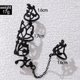 thumbnail image 2 of Anillos múltiples para dedo, banda para nudillos, cadena de mano punk, pulseras para dedo, pulsera esclava de playa, joyería para mujeres y niñas, 2 of 5