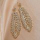 thumbnail image 3 of Sincero 1 Paire Aiguilles Dargent Plaqu De Feuilles De Diamant Boucles Doreilles Design Sens Individualit Boucles Doreilles Boucles Doreilles Mode Tempram, 3 of 5