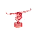 thumbnail image 6 of 19" x 13" Pink Resin Tinted Posing People Sculpture, by DecMode, 6 of 9