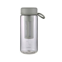 600Ml Cold Brew Coffee & Tea Maker Bottle with Double Filter, Leak Proof, Bpa Free Plastic, Portable Infuser Water Bottle with Handle for Iced Tea & Fruit Infusions