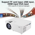 thumbnail image 1 of LED Light Screen Mirroring Projector, Projector, LED Single LCD Panel for Home Theater Office Meeting Class Studying Public Display EU,US, 1 of 8
