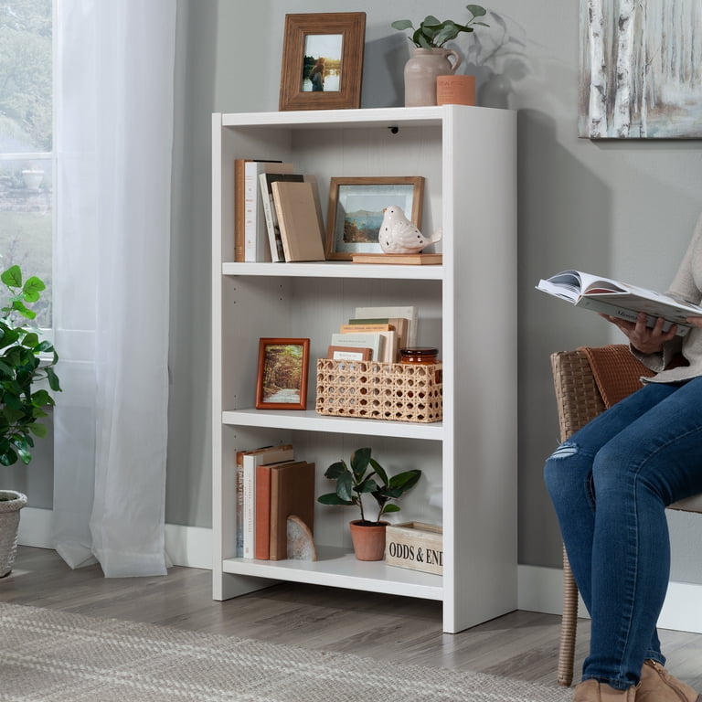 Mainstays Westley 3-Shelf Bookcase, White Grain photo 1