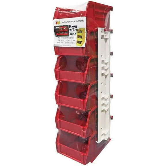 Quantum Storage 5-3/8 in. L x 4-1/8 in. W x 2-13/16 in. H Tool Storage Bin Polypropylene Red