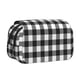thumbnail image 1 of Disketp Black White Plaid Estuche de Lápices de Doble Capa con Tapa Abatible y Cremallera, Organizador Escolar para Adolescentes y Adultos, 1 of 7