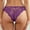 Purple, variant on Under $3 Underwear Women Low Rise Sheer Floral Lace Cheeky Bikini Hipster Mini Bow Scalloped Waistband Stretch See Through Cotton Crotch Panties Panties Regular & Plus Size M-2XL