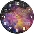 thumbnail image 5 of Dreamtimes Space Rainbow Wall Clock, 10 Inch Silent Non Ticking Round Clock Oil Painting Clock Easy to Read Clock for Living Room Bedroom Bathroom Home Decor, 5 of 7