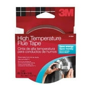 3M High-Temperature Flue Tape, 1 1/2 inch x 5 yard, Silver, 1 Roll