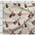 thumbnail image 2 of Soimoi Musical Instruments Printed, Poly Canvas Fabric, Decor Sewing Fabric by The Yard 56 Inch Wide,Decorative Fabric for Curtains Tote Bags, Brown, 2 of 5