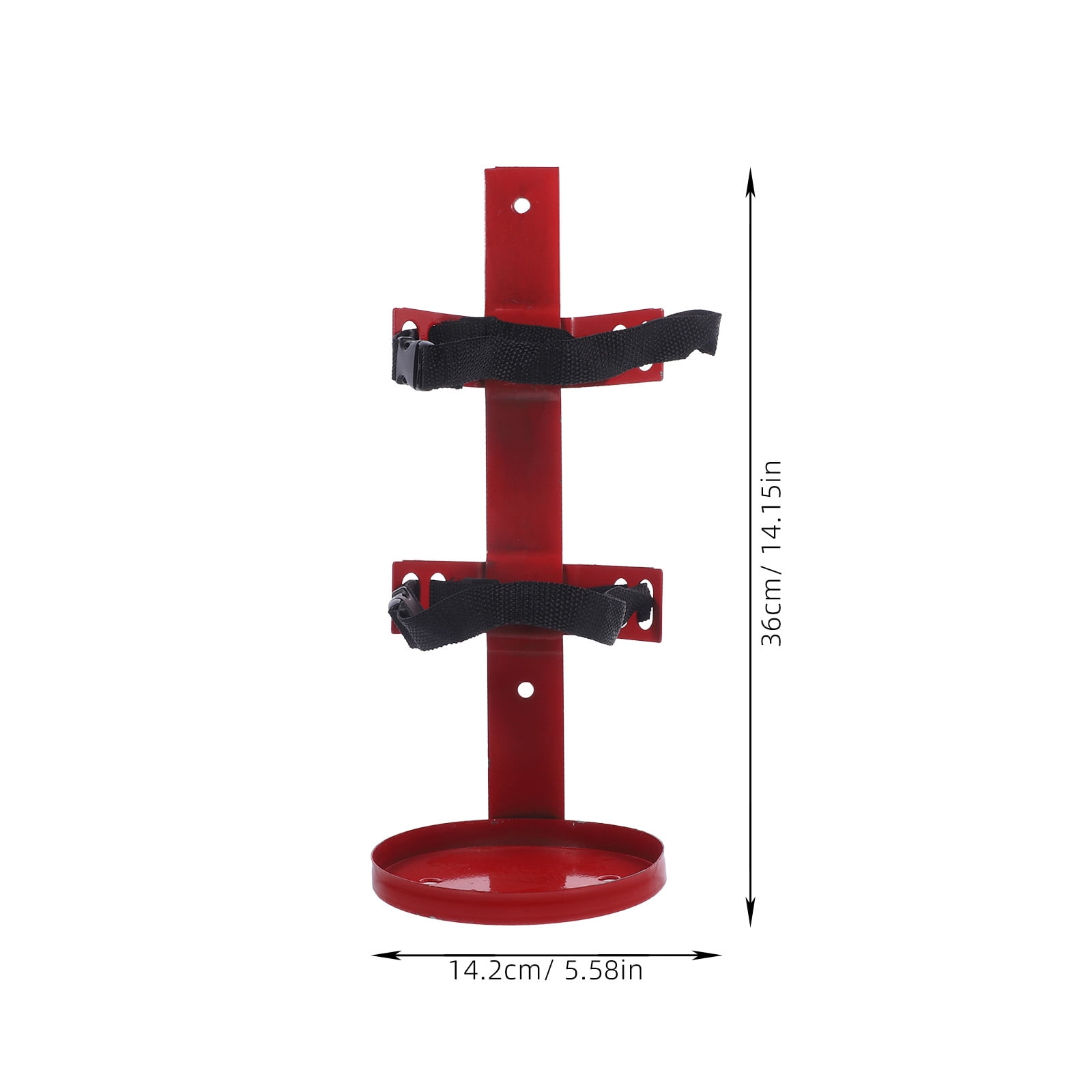MIPCASE Iron Fire Extinguisher Rack Red Wall Mount Durable Easy Install 1Pc