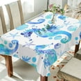 thumbnail image 4 of GZHJMY Cute Seahorse Square Tablecloth, Waterproof Stain Wrinkle Resistant Washable Polyester Table Cover for Picnic Dinner Holiday Kitchen Party Decor, 60 x 60 in Home Decor, 4 of 7