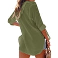 thumbnail image 6 of Cotton Linen Hoodie Zip up Essentials Hoodie Gauze Shirts Athletic Cooling Jacket with Pocket Ultra Lightweight Zip Hoodie Women Long Sleeve Hooded Sweatshirt Beach Gauze Coverup,Green,L, 6 of 6