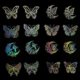 thumbnail image 4 of 100Pcs Butterfly Stickers Decals for Scrapbooking Laptops Phone Case Water Bottle, Holographic Stickers, 4 of 4
