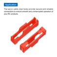 thumbnail image 4 of Unique Bargains 30 Pcs Servo Cable Clips Lock, ABS Servo Extension Cable Buckle Fixing Holder for RC Plane Boat DIY Model Red, 4 of 4