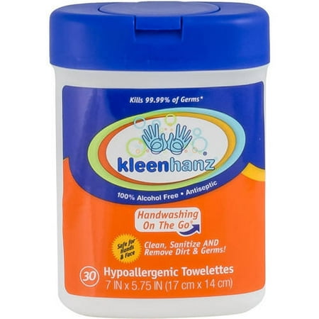 Kleenhanz Antiseptic Hand Wipes, Alcohol & Paraben Free, Freshly Scented (30 Count)