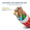 thumbnail image 5 of Linjieee Usb3 Extension Cable 2ft Type C Wire Small Extension Cord USB C Cable Right Angle 90° Elbow Nylon Braided USB A To C 66W Fast Charging Cable, 5 of 8