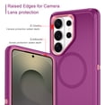thumbnail image 3 of I-HONVA For Samsung Galaxy S26 Ultra Case,Magnetic 3-Layer Military Grade Drop Protection Anti-Slip Rugged Shockproof Dustproof Protection Phone Case,Purple Pink, 3 of 7