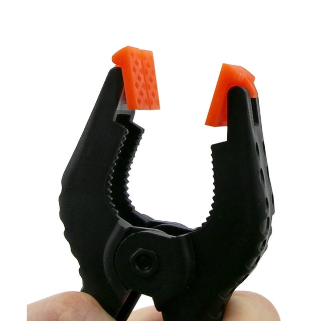 Abrazaderas de resorte de plástico, clips pequeños y resistentes para manualidades, soporte de fondo, carpintería, estudios de fotografía (negro)