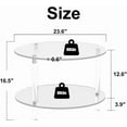 thumbnail image 2 of Acrylic Coffee Table, Acrylic Round Coffee Table for Living Room, Round Clear Sofa Table, 23.6" D x 23.6" W x 16.5" H, 2 of 16