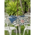 thumbnail image 3 of Outdoor Tablecloths with Umbrella Hole & Zipper, Boho Flowers Round Tablecloth 54 Inch, Farmhouse Abstract Geometric Patterned Waterproof Table Cloth, Patio/Pool/Picnic Table Covers, 3 of 8
