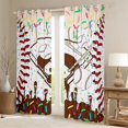 thumbnail image 2 of Erosebridal Beige & Brown Dripping Baseball Field & Bats Graphic Black Out Curtains, Baseball Graphic Curtains Pack of 2 (42x63 Each) for Boys And Girls Kids,Lightweight Room Decor, 2 of 5