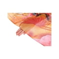 thumbnail image 5 of INSPIRE CHIC Women's Floral Chiffon Scarf, Lotus Lightweight Soft Sheer Long Head Wrap Shawl Scarves for All Season 59.1x18.9" Orange Red, 5 of 6