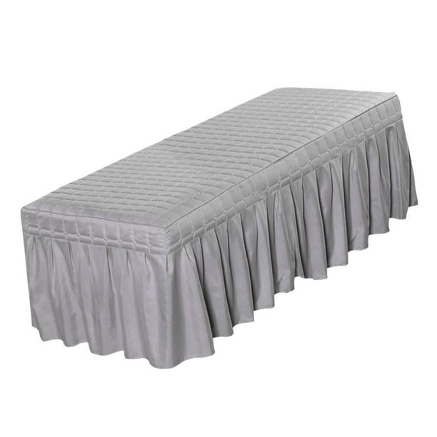 Funda lavable, sábana, faldón de cama, faldón de mesa para camilla de tratamiento, mesa de masaje como se describe
