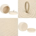 thumbnail image 5 of Sea Team Round Cotton Rope Storage Basket with Lid, Decorative Woven Storage Bin, Pot, Caddy, Organizer, Container for Snacks, Towels, Plants, 10 x 7.5 Inches (Small, Cream), 5 of 7