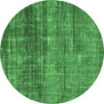 thumbnail image 1 of Ahgly Company Indoor Round Abstract Emerald Green Modern Area Rugs, 5' Round, 1 of 4