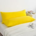 thumbnail image 4 of 2 Pack Microfiber Body Pillowcases Set, Soft and Cozy Long Pillows Covers, (Body pillow not included), 20" x 54", Yellow, 4 of 5