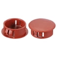 thumbnail image 1 of Tapón de plástico Uxcell, tipo de embellecedor, tapones redondos para agujeros, tapa de bloqueo a presión para tubo, rojo marrón 1", 1 of 7