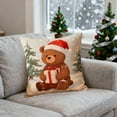 thumbnail image 6 of 17.7x17.7 in Christmas Pillows, Christmas Decorative Pillow Covers, Festive Decorative Cushion Covers with Graphic Print for Sofa Couch Living Room Holiday Home Decor, Lazyguy, Q, 6 of 6