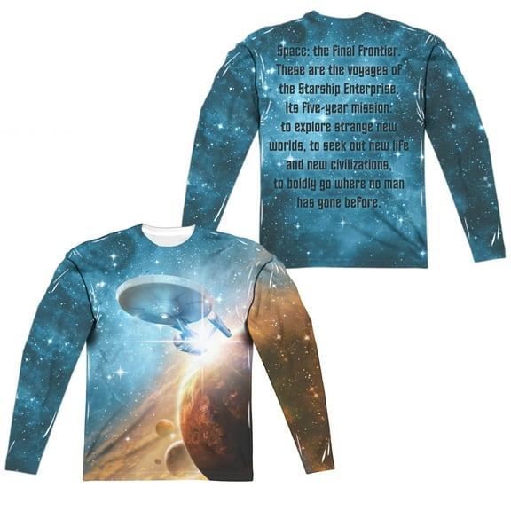Star Trek - Final Frontier (Front/Back Print) - Regular Fit Long Sleeve Shirt - XXX-Large