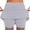 Grey, variant on Women's Stretchy Casual Summer Shorts Skorts Mid Waist Skort Active Skirt Loose High Waisted Short with Pockets S-5XL