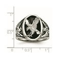 thumbnail image 6 of Chisel Stainless Steel Polished and Textured Enameled Eagle Ring, 6 of 7