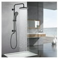 thumbnail image 2 of Shower Head with Handheld System, 8" Rainfall Dual Shower Combo, Matte Black, 3-Setting Handheld Sprayer, Slide Bar, Wall Mounted Matte Black + ABS, 2 of 9
