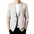 thumbnail image 1 of Printemps Été Complet Léger pour Homme Veston à Fines Rayures pour Homme Veste de Complet d'Été Complets Décontractés pour Homme Extensible Coupe Ajustée à Boutons Complets pour Homme Coupe Régulière Ensemble 3 Pcs Manteaux Sport, 1 of 5