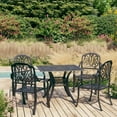 thumbnail image 1 of vidaXL 5 Piece Bistro Set Cast Aluminium Black, 1 of 5