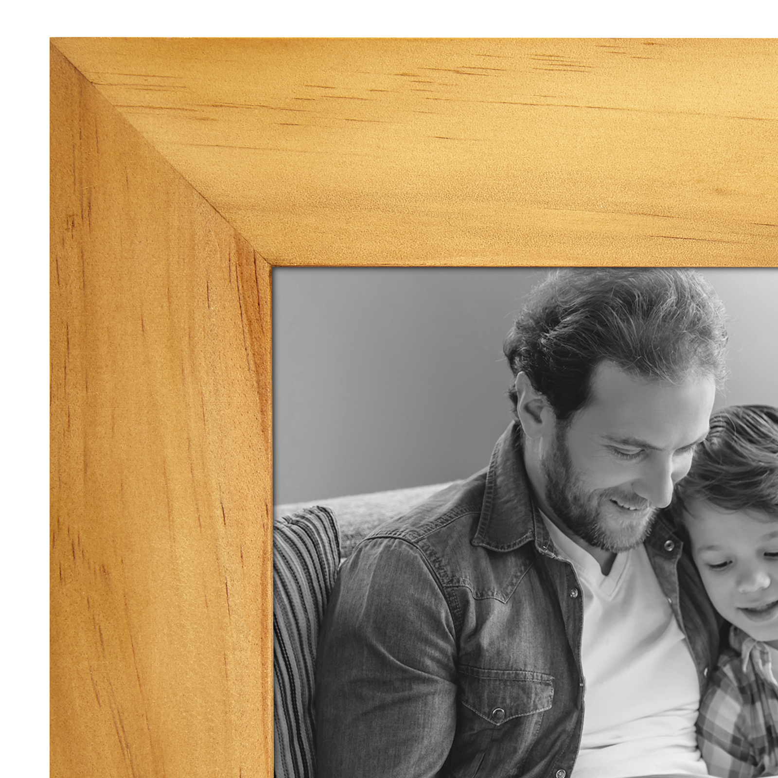 Americanflat 4x6 Frame engraved father displays photos sized elegant natural design construction photographs inches