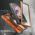 thumbnail image 3 of TECH CIRC Case for Samsung Galaxy Z Fold 3 Compatible with MagSafe, Heavy Duty Rugged PC Shockproof Hinge Protection Cover with Hidden Bracket Screen Protector S Pen Holder Galaxy Z Fold 3 Case,Orange, 3 of 6