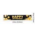 thumbnail image 2 of LUUFILx Black Background Happy Retirement Banner with Golden Balloons Stars Decorations Party Supplies Photography Props Retirement Party Backdrop Celebrations, 2 of 7